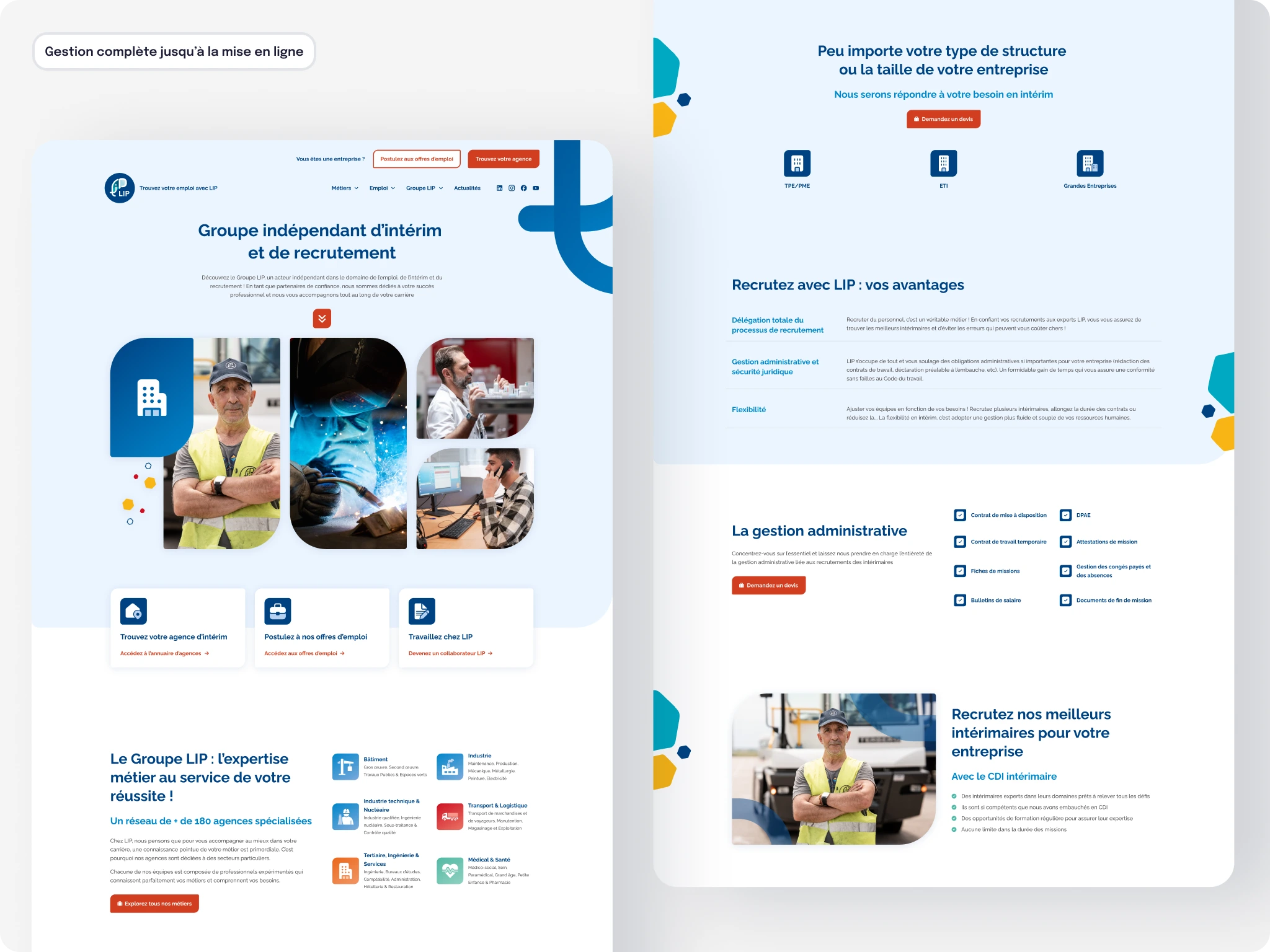 Projet Groupe LIP Maquette du site internet Groupe LIP